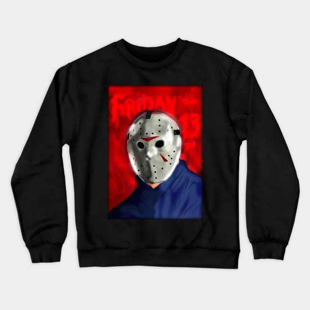 Jason Vorhees Crewneck Sweatshirt by MikeMeineArts